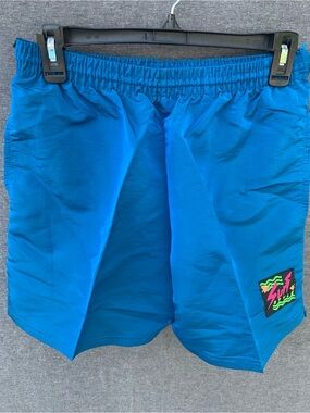 Vintage 90s Surf Style Swimming Trunks Board Shorts Mens Deadstock Damaged